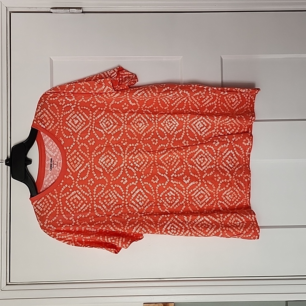 NWOT. Lands'end. Coral pirnt short sleeve Tee. XL